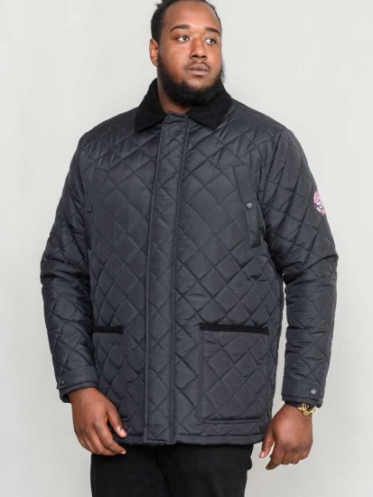 D555 Northcole Quilted Jacket Black - Casacos - Casacos Homem Tamanhos Grandes