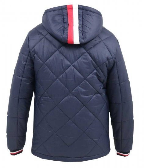 D555 Angus Diamond Quilted Puffer Jacket Navy - Casacos - Casacos Homem Tamanhos Grandes