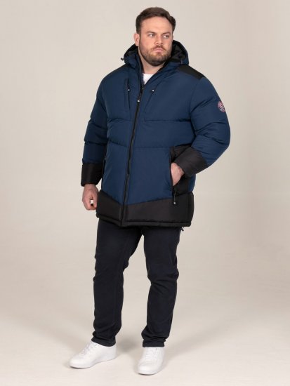 D555 Hank Ripstop Contrast Panelled Padded Hooded Jacket Azul-marinho - Casacos - Casacos Homem Tamanhos Grandes