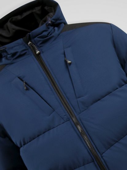 D555 Hank Ripstop Contrast Panelled Padded Hooded Jacket Azul-marinho - Casacos - Casacos Homem Tamanhos Grandes