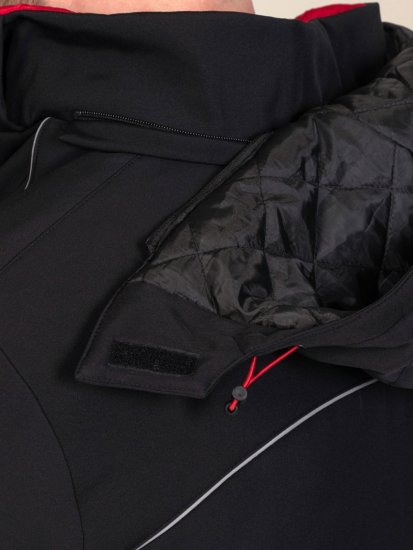 D555 Jamie Soft Shell Detachable Hood Padded Jacket Preto - Casacos - Casacos Homem Tamanhos Grandes