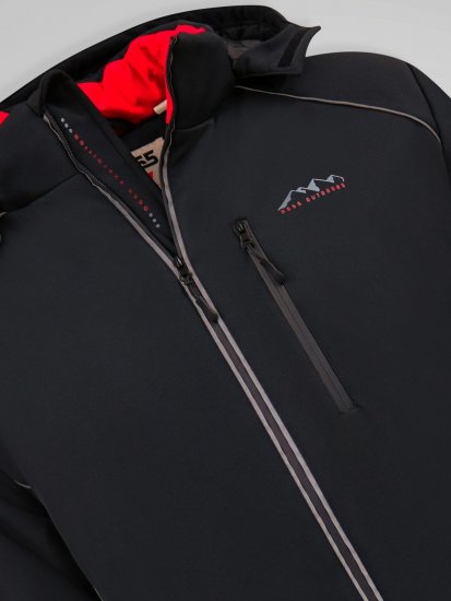 D555 Jamie Soft Shell Detachable Hood Padded Jacket Preto - Casacos - Casacos Homem Tamanhos Grandes