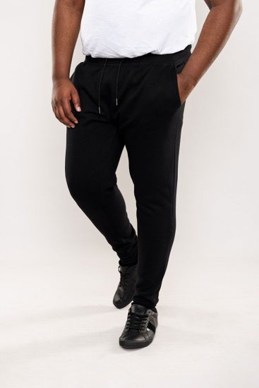D555 Brandon Sweatpants with Tapered leg Black - Calças & calções de fato de treino - Calças de Fato de Treino Tamanhos Grandes 