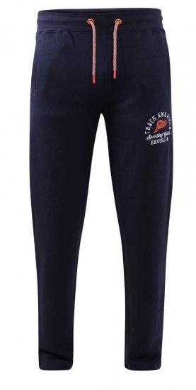 D555 Chilworth Open Hem Jogger Navy - Calças & Calções de Fato de Treino - Calças de Fato de Treino Tamanhos Grandes 