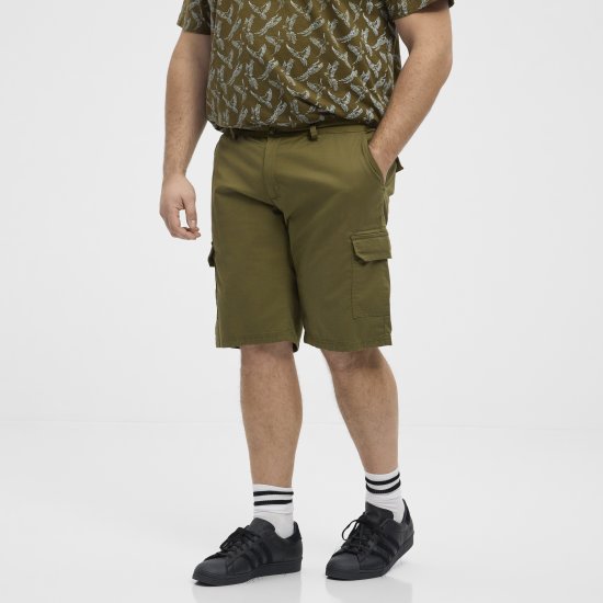 North Latitude 51133 shorts cargo verde militar - Calções - Calções Homem Tamanhos Grandes