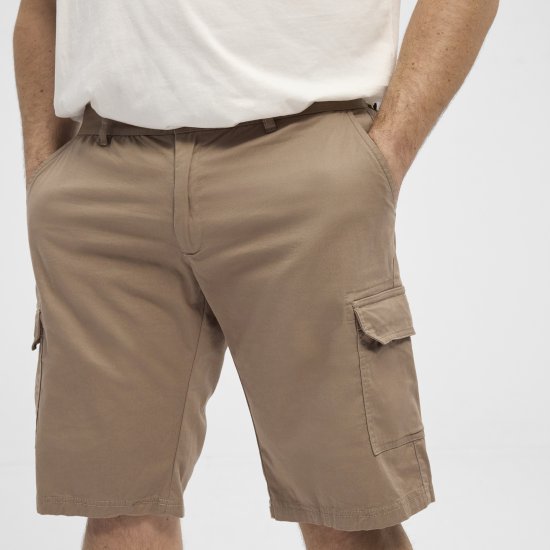 North Latitude 51133 shorts cargo areia escura - Calções - Calções Homem Tamanhos Grandes