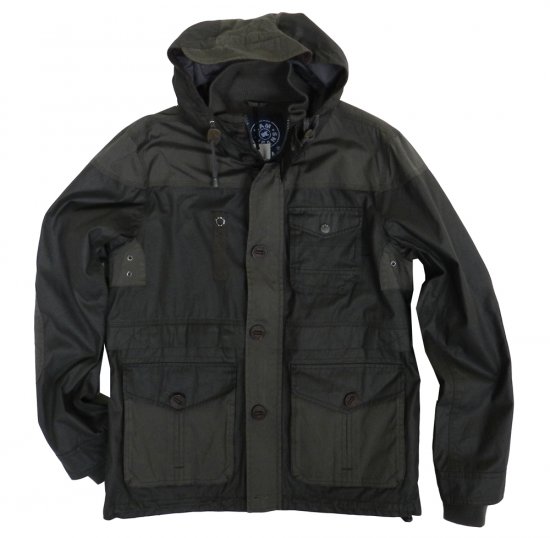 Kam Jeans Hood Coat Olive - Sweatshirts & hoodies - Sweatshirt & Camisolas com Capuz tamanhos grandes