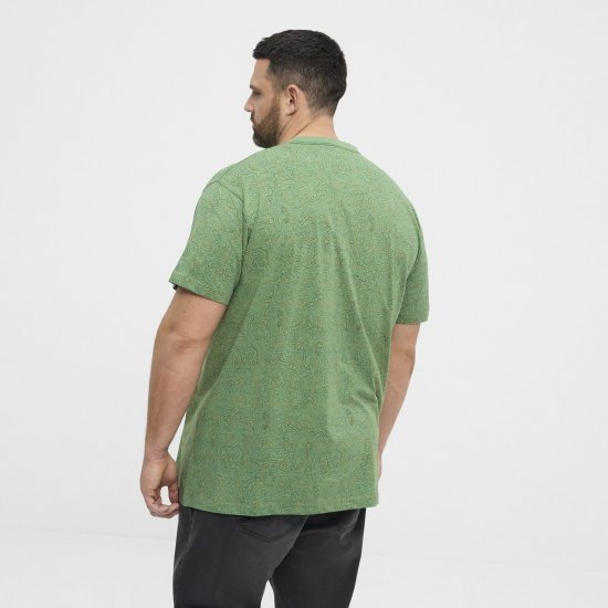 North Latitude Allover Printed T-shirt Verde Médio - T-shirts - T-shirts Homem Tamanhos Grandes