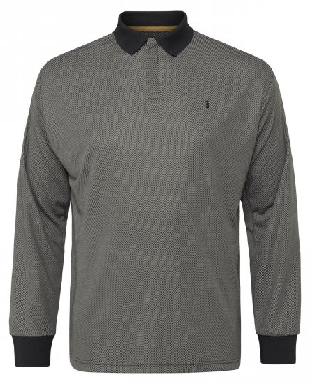 North Latitude Cool Effect Polo Manga Comprida Preto - Pólos - Pólos Tamanhos Grandes Homem