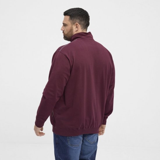 North Latitude Half Zip Sweatshirt Bordô - Sweatshirts & hoodies - Sweatshirt & Camisolas com Capuz tamanhos grandes