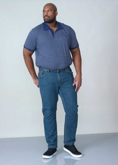 Duke Bailey Relaxed Comfort Fit Stretch Jeans With Elasticated Waist Stonewash - Jeans & calças - Jeans & Calças Tamanhos Grandes Homem