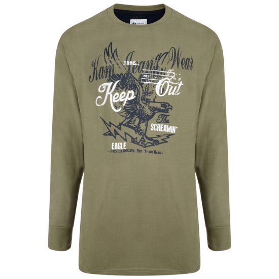 Kam Jeans Eagle Top Green - T-shirts - T-shirts Homem Tamanhos Grandes