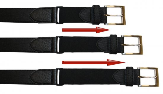 D555 Matthew X-tender belt Black, 4,4cm - Cintos - Cintos Masculinos Tamanhos Grandes