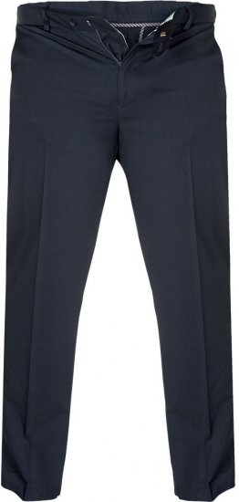 D555 Bruno Stretch Chino pants with Extenda Waist Indigo Blue - Jeans & calças - Jeans & Calças Tamanhos Grandes Homem