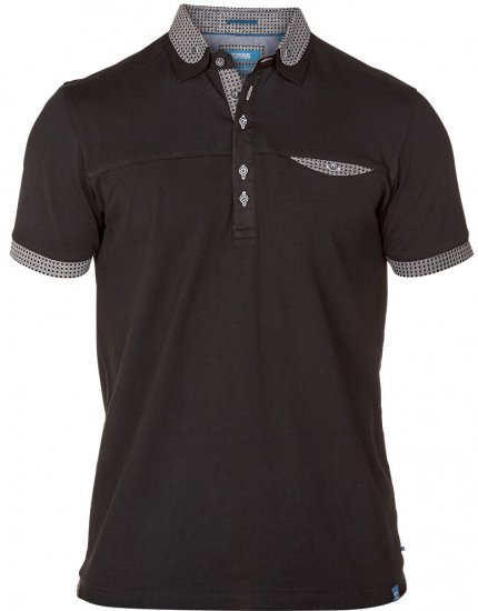 D555 Jeff Black - Pólos - Pólos Tamanhos Grandes Homem