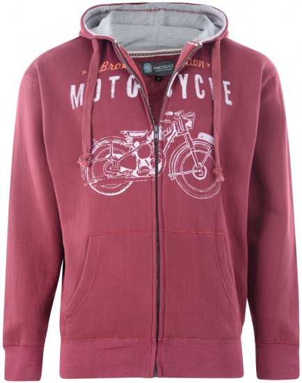 Kam Jeans Hoodie 788 Wine - Sweatshirts & hoodies - Sweatshirt & Camisolas com Capuz tamanhos grandes