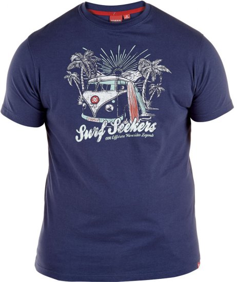 D555 Magnus T-shirt Navy - T-shirts - T-shirts Homem Tamanhos Grandes