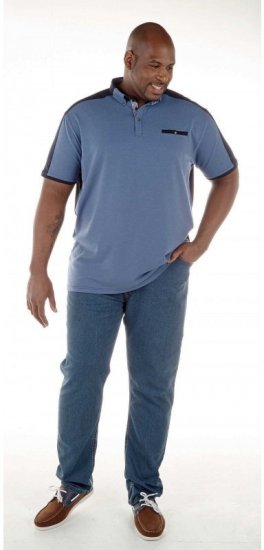 D555 Jones Polo Denim Marl/Navy - Pólos - Pólos Tamanhos Grandes Homem