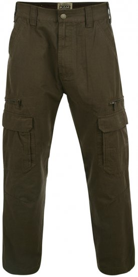 Kam Jeans Cargo pants Khaki TALL SIZES - ROUPAS DE HOMEM MT-6XLT - Tamanhos-Tall Homem