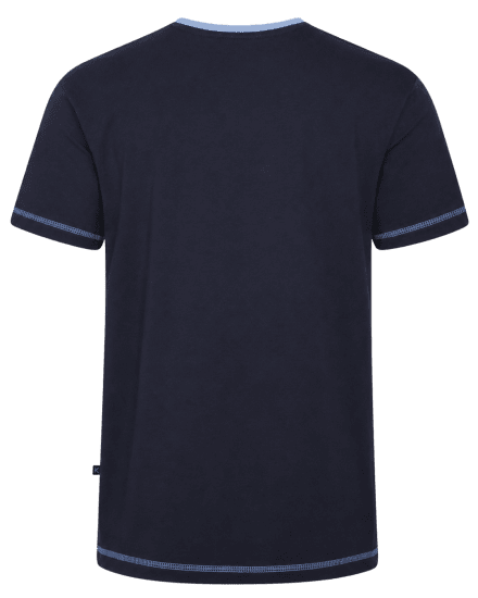 Kam Jeans 5780 Cut And Sew Panel T-Shirt Navy - T-shirts - T-shirts Homem Tamanhos Grandes