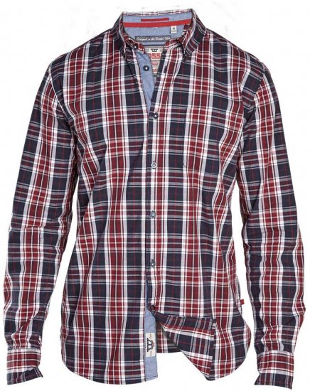 D555 TRUMAN Long Sleeve Shirt & T-shirt Combo - Camisas - Camisas Homem Tamanhos Grandes