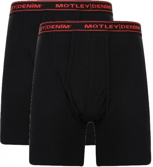 Motley Denim Boxer Shorts Black 2-pack - Roupa Interior & natação - Roupa interior Homem Tamanhos Grandes