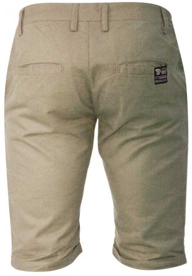 D555 PANAMA Chino Short With Side Elasticated Waist Khaki - Calções - Calções Homem Tamanhos Grandes