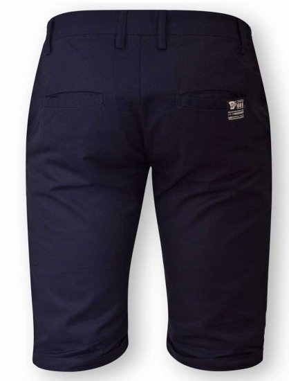 D555 PANAMA Chino Short With Side Elasticated Waist Navy - Calções - Calções Homem Tamanhos Grandes