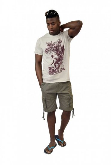 D555 CLAYTON Honolua Bay T-shirt White Marl - T-shirts - T-shirts Homem Tamanhos Grandes