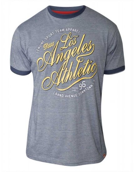 D555 IRVIN Athletic T-Shirt Blue - T-shirts - T-shirts Homem Tamanhos Grandes