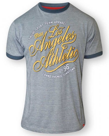 D555 IRVIN Athletic T-Shirt Grey - T-shirts - T-shirts Homem Tamanhos Grandes