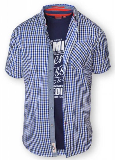 D555 JAIDEN Short Sleeve Shirt & T-shirt Combo - Camisas - Camisas Homem Tamanhos Grandes