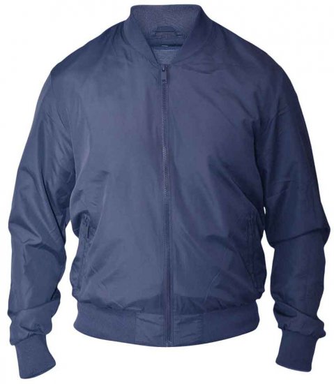 D555 JAMES Lined Bomber Jacket Navy - Casacos - Casacos Homem Tamanhos Grandes