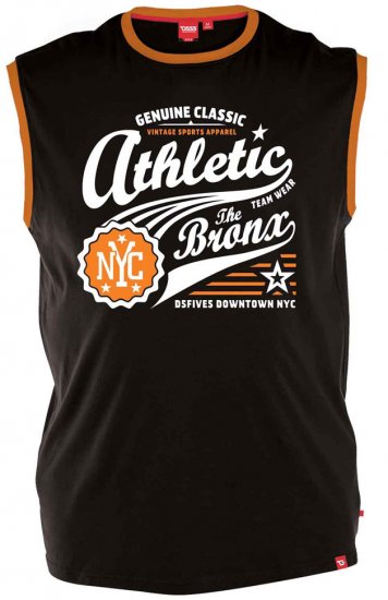 D555 JOVAN Athletic Sleeveless T-shirt Black - T-shirts - T-shirts Homem Tamanhos Grandes