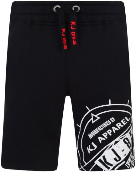 Kam Jeans 302 Fashion Sweat Shorts Black - Calças & calções de fato de treino - Calças de Fato de Treino Tamanhos Grandes 