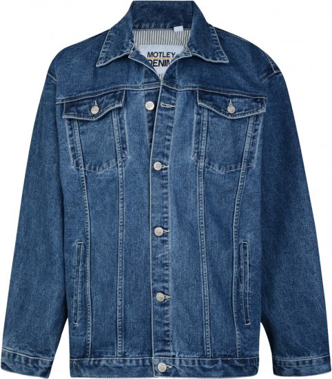 Motley Denim Denim Jacket Blue - Casacos - Casacos Homem Tamanhos Grandes