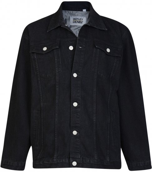 Motley Denim Denim Jacket Black - Casacos - Casacos Homem Tamanhos Grandes