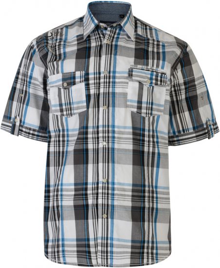 Kam Jeans Short Sleeve Check Shirt Sand - Camisas - Camisas Homem Tamanhos Grandes