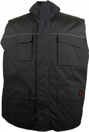 Marc & Mark Work-vest Black - Roupa de trabalho - Roupa de Trabalho Tamanho Grande Homem