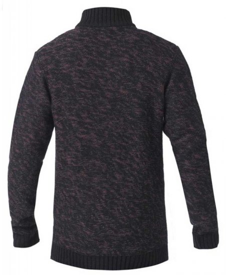 D555 MARSDEN Neck Sweater Black/Red - Sweatshirts & hoodies - Sweatshirt & Camisolas com Capuz tamanhos grandes