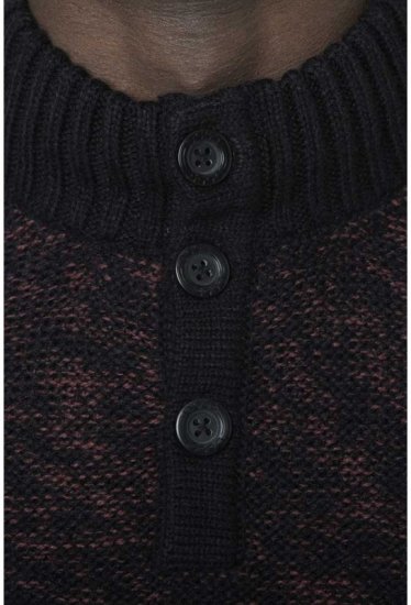 D555 MARSDEN Neck Sweater Black/Red - Sweatshirts & hoodies - Sweatshirt & Camisolas com Capuz tamanhos grandes