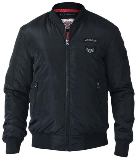 D555 Pedro Bomber Jacket Black - Casacos - Casacos Homem Tamanhos Grandes