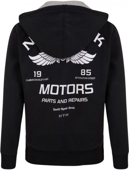 Kam Jeans 773 New York Motors Hoodie Black - Sweatshirts & hoodies - Sweatshirt & Camisolas com Capuz tamanhos grandes