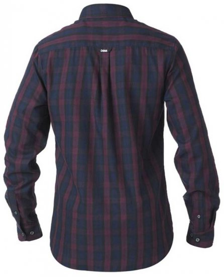 D555 Nixon LS Shirt Navy/Wine - Camisas - Camisas Homem Tamanhos Grandes