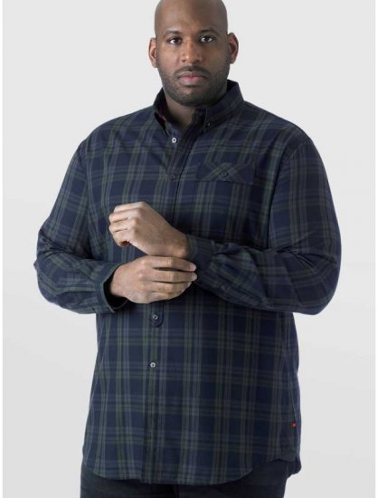 D555 Angelo LS Shirt Navy - Camisas - Camisas Homem Tamanhos Grandes