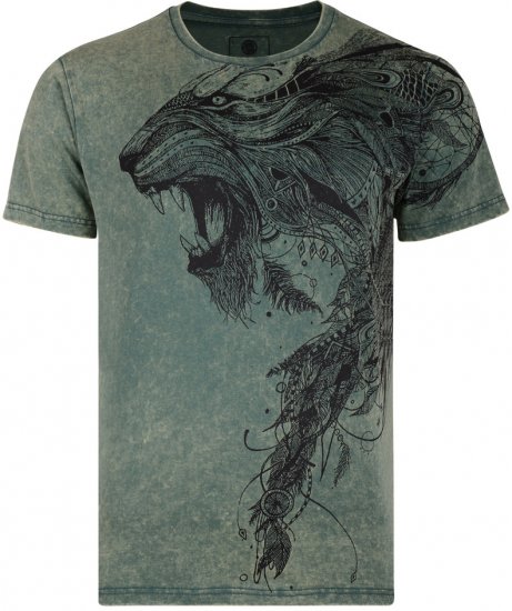 K.J. Lion Print T-shirt - T-shirts - T-shirts Homem Tamanhos Grandes