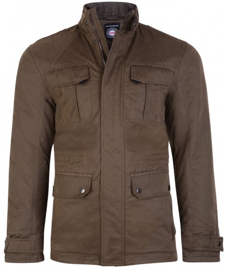 Kam Jeans 70 Suede Finish Coat Dark Olive - Casacos - Casacos Homem Tamanhos Grandes