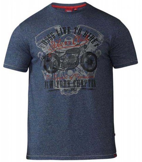 D555 Bradley T-shirt Blue - T-shirts - T-shirts Homem Tamanhos Grandes