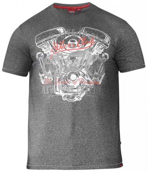 D555 Bradley T-shirt Charcoal - T-shirts - T-shirts Homem Tamanhos Grandes