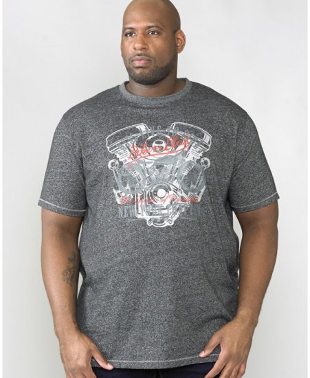 D555 Bradley T-shirt Charcoal - T-shirts - T-shirts Homem Tamanhos Grandes
